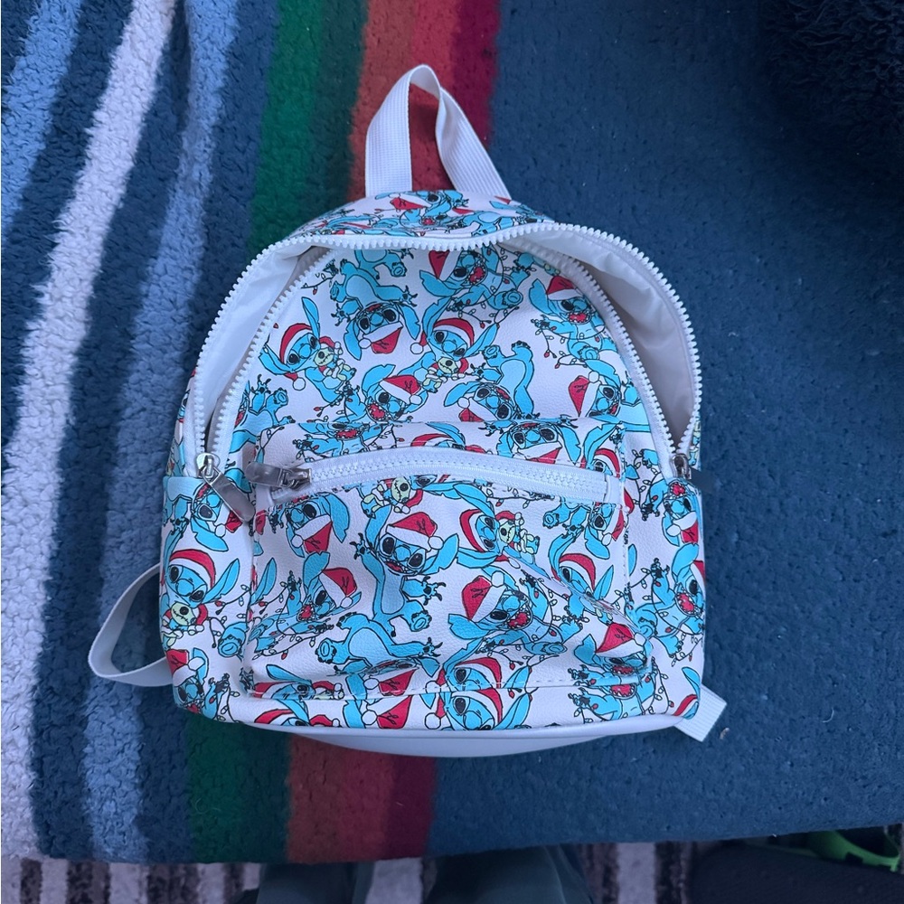 Kids Cartoon Character Mini Backpack - White and Blue